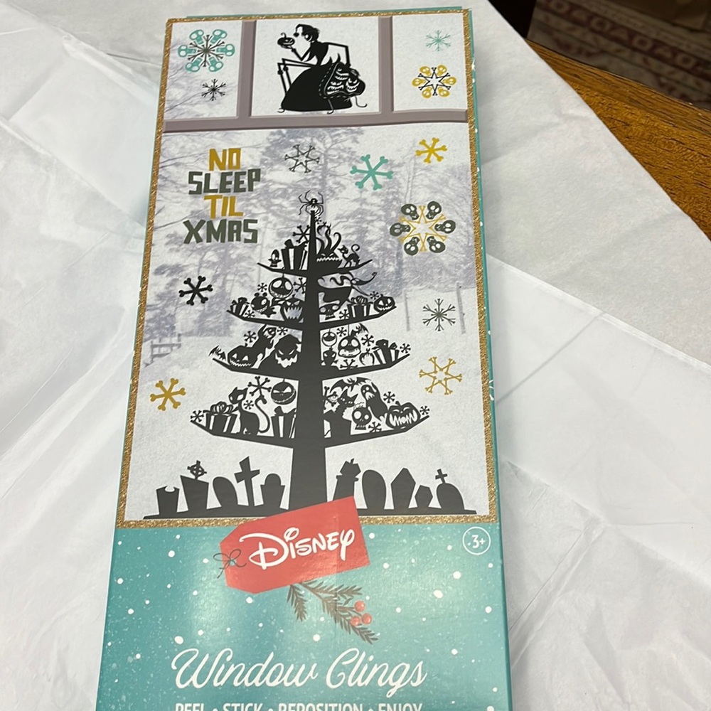 NIB DISNEY'S THE NIGHTMARE BEFORE CHRISTMAS Christmas Peel & Stick Window Clings